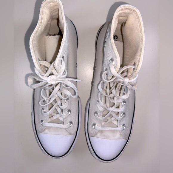 Converse All Star White Canvas platform Sneakers - Picture 1 of 6